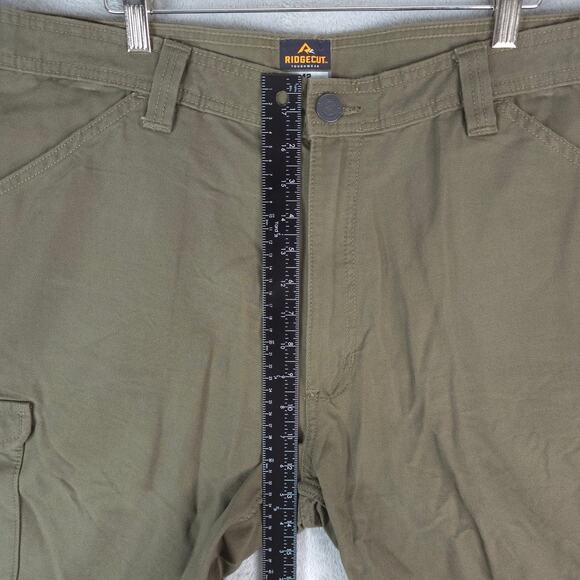 Ridgecut Cargo Shorts Mens 42x11 Green Toughwear Canvas Work Cotton Nylon - Picture 12 of 16